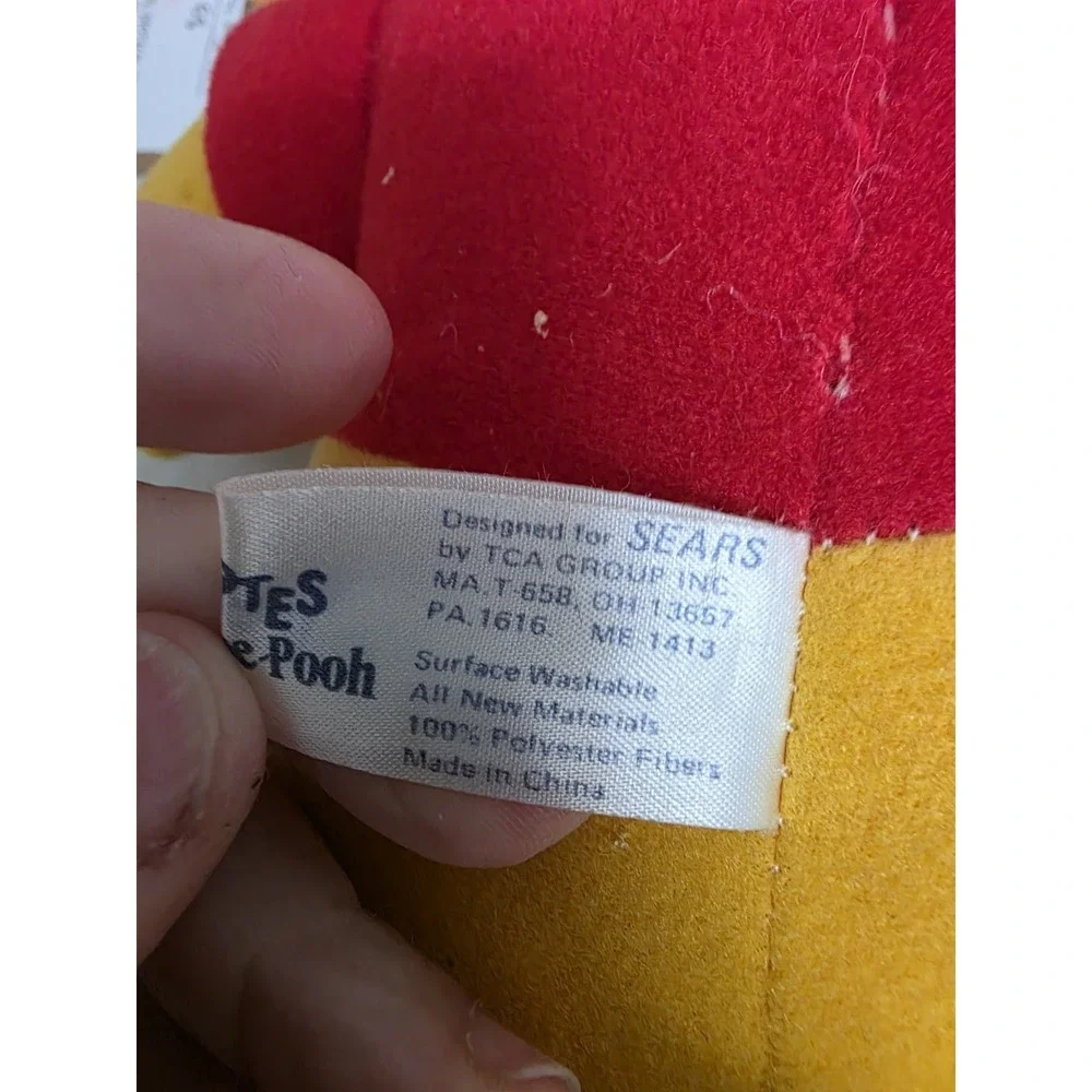 Vintage 1990s Disney Love 'N Music Winnie The Pooh Plush Works